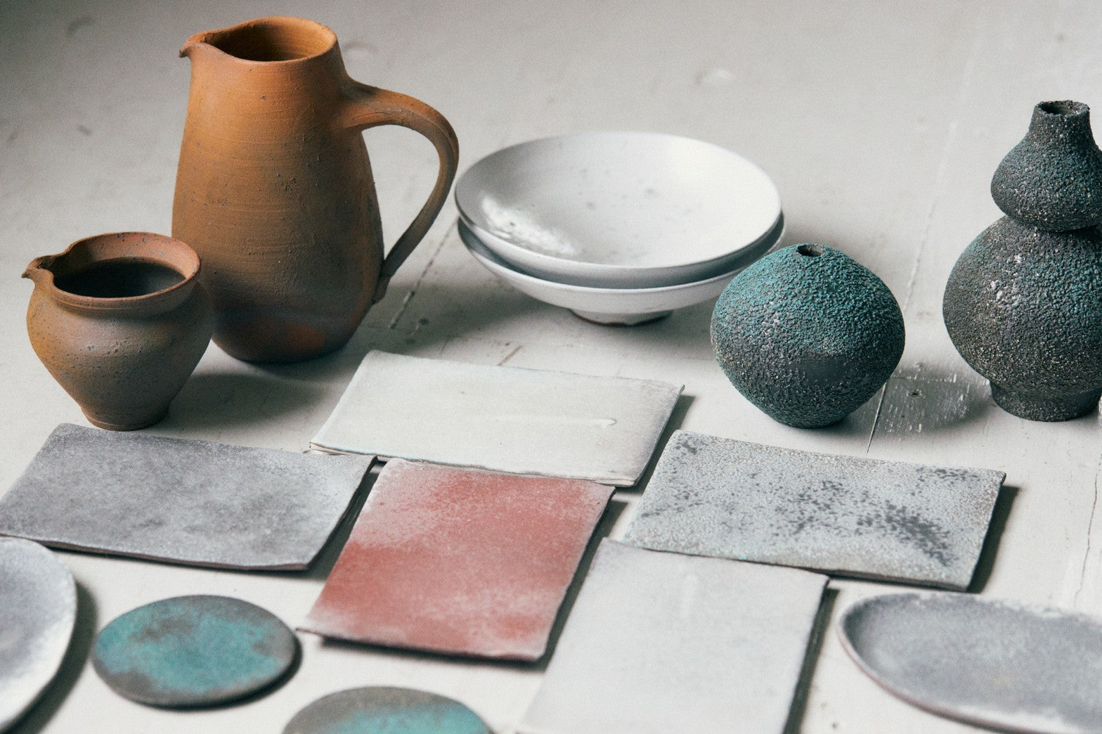 野口悦士　緑青　プレート　器　作家 野口悦士 213 緑青リム平皿S ｜ 暮らしのうつわ花田 和食器 通販