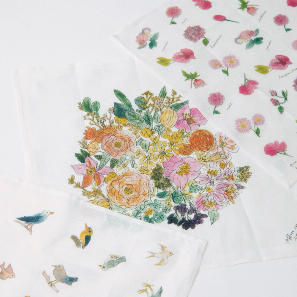 ISABELLE BOINOT ハンカチ ピンクのお花