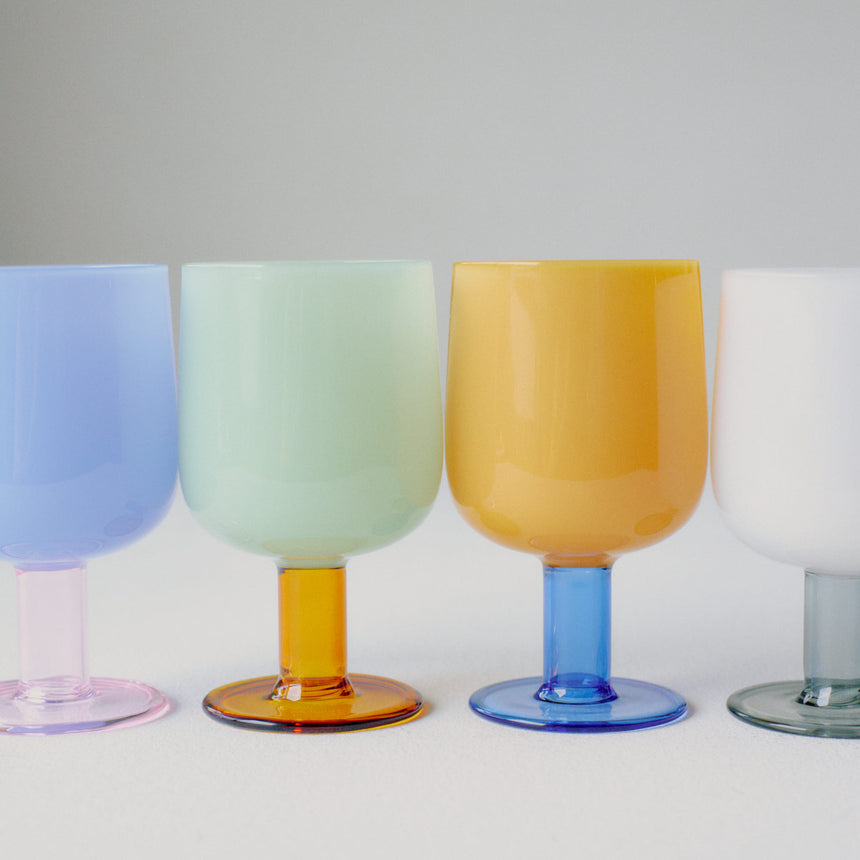 TWO TONE WINE GLASS