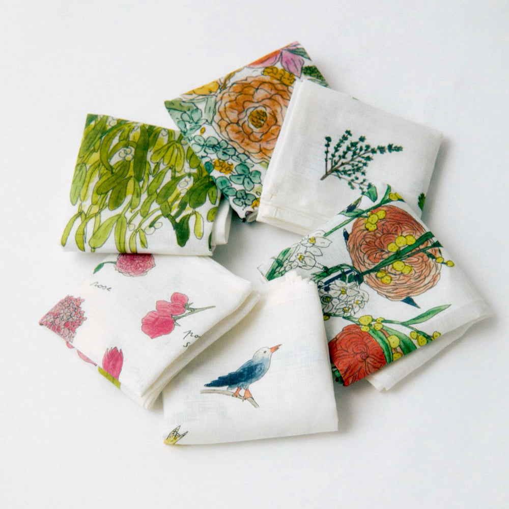 ISABELLE BOINOT ハンカチ ピンクのお花