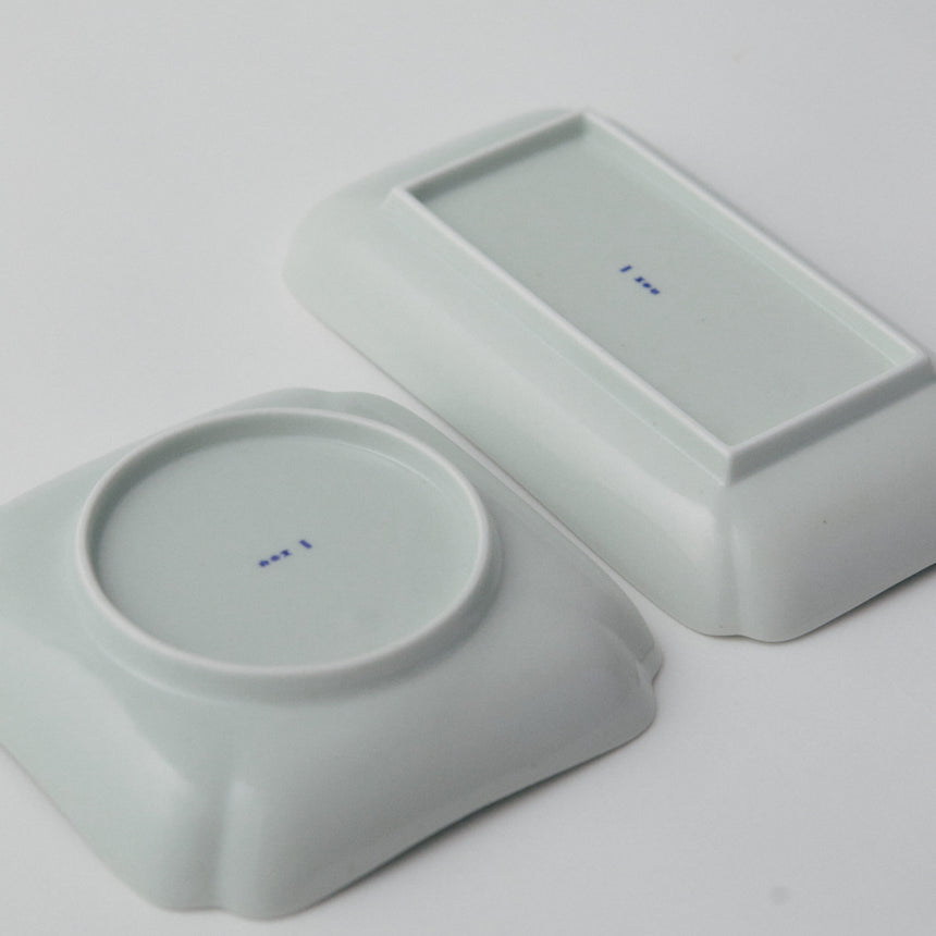 木瓜 (もっこう)角皿 土灰