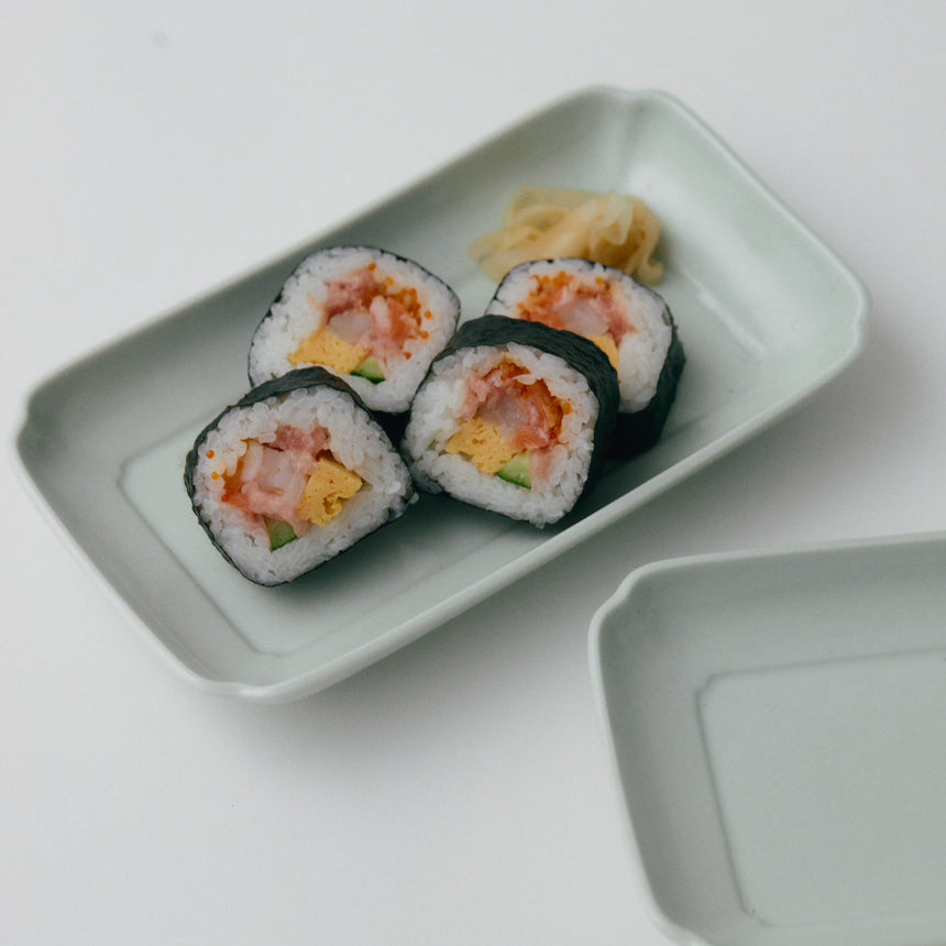 木瓜 (もっこう)角皿 土灰