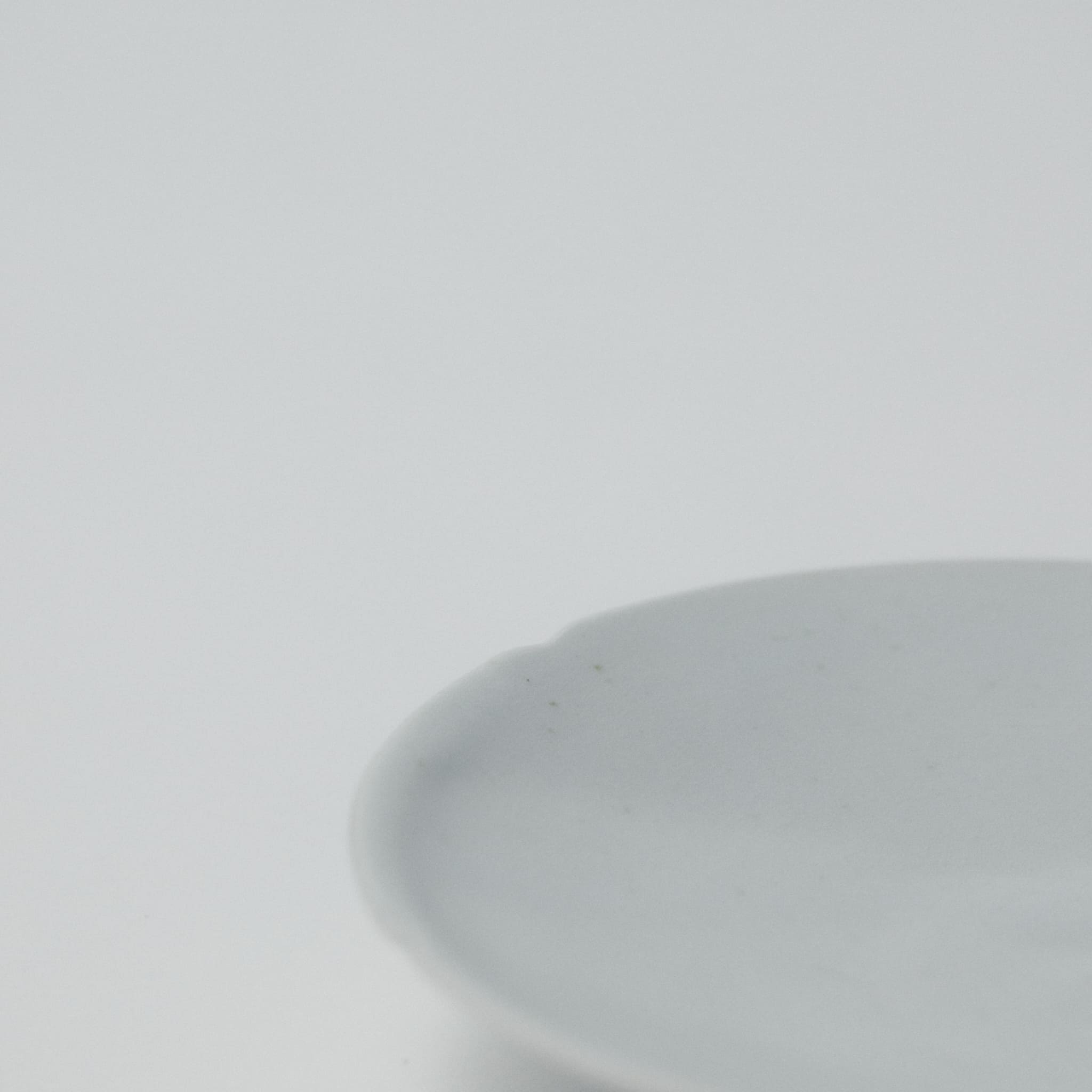 タナカシゲオ 白瓷輪花6寸皿