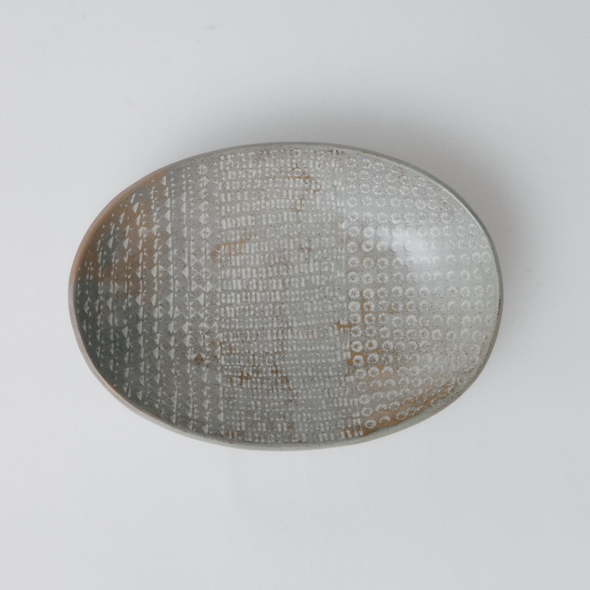 柴山香織 象嵌 楕円鉢皿(大)