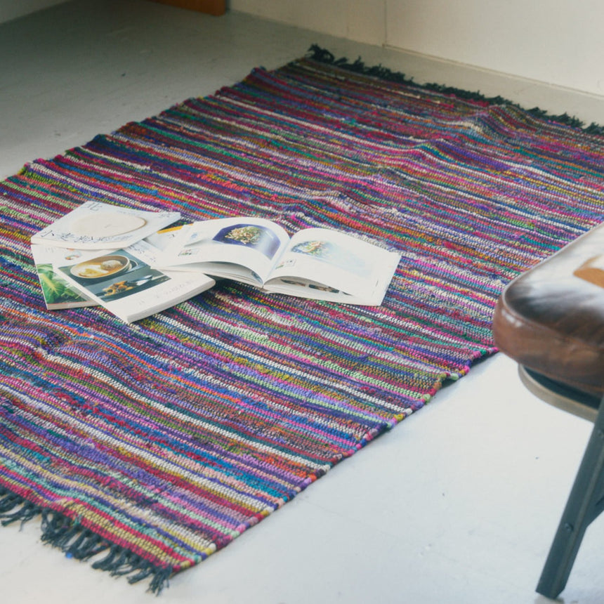 COTTON SILK MIX RUG