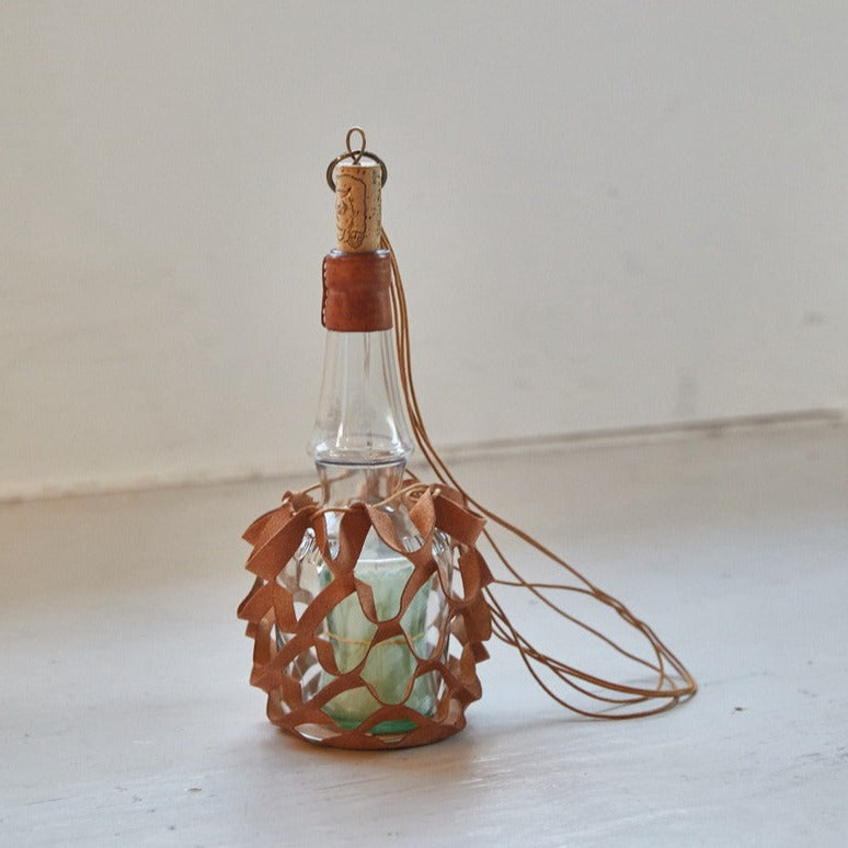 ガラスのキャンドルポッド(キャンドル付)