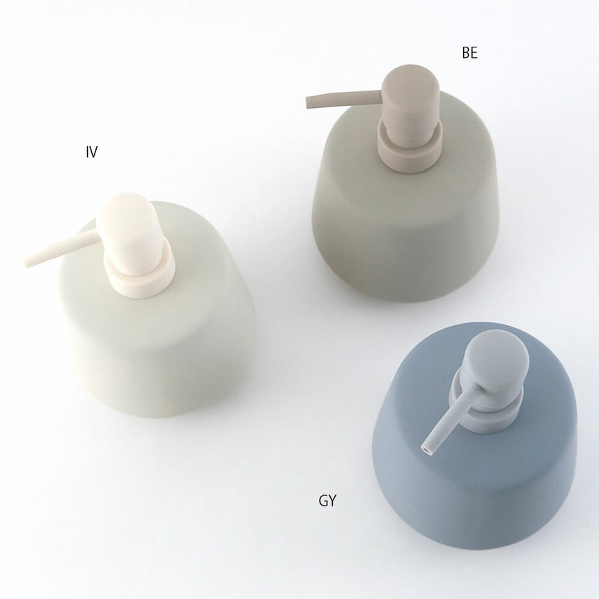 マットな質感のソープディスペンサー 液体タイプ/陶器