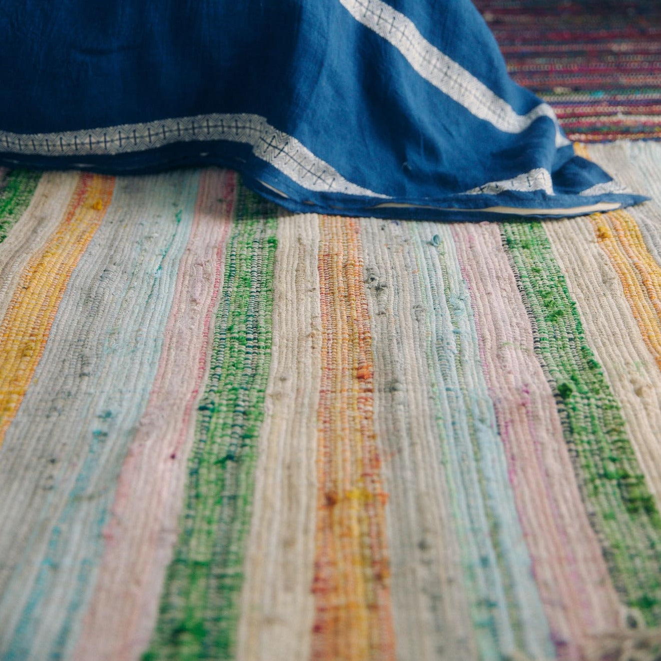 COTTON SILK MIX CHINDI RUG