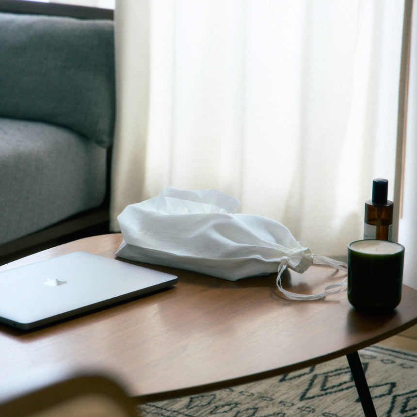 ティッシュケースカバー紐付