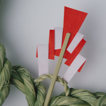 稲わら飾り【福双鯛】