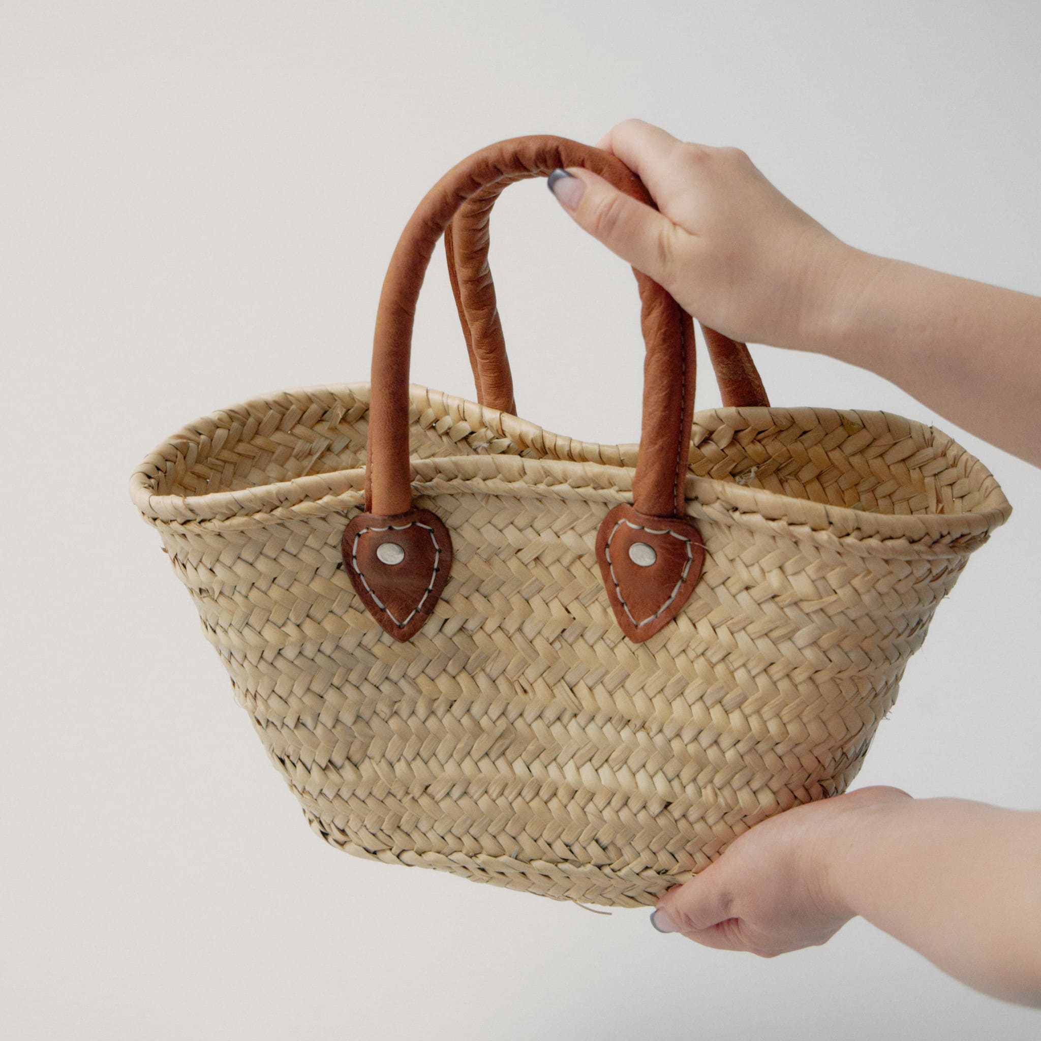 タザドームかご革取手バッグ SS ナチュラル