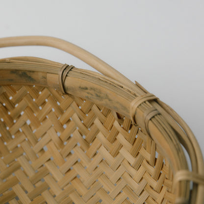 ハンドルつき竹ザル（2個セット）