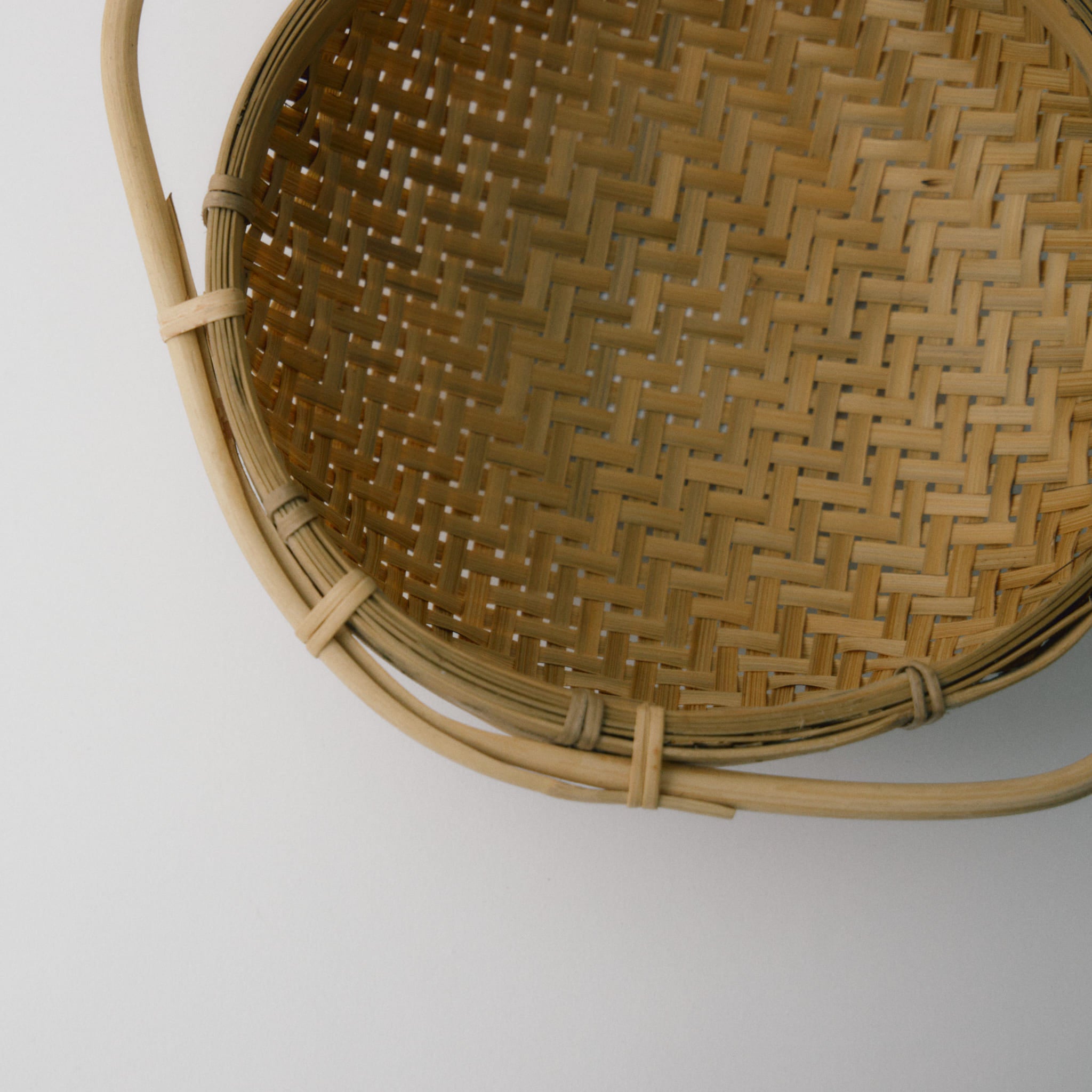 ハンドルつき竹ザル（2個セット）