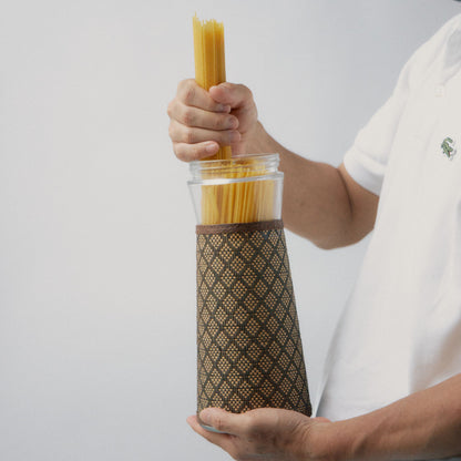 メッシュのガラスキャニスター