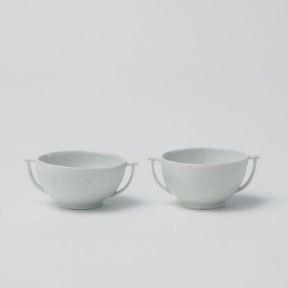 タナカシゲオ 白瓷耳盃