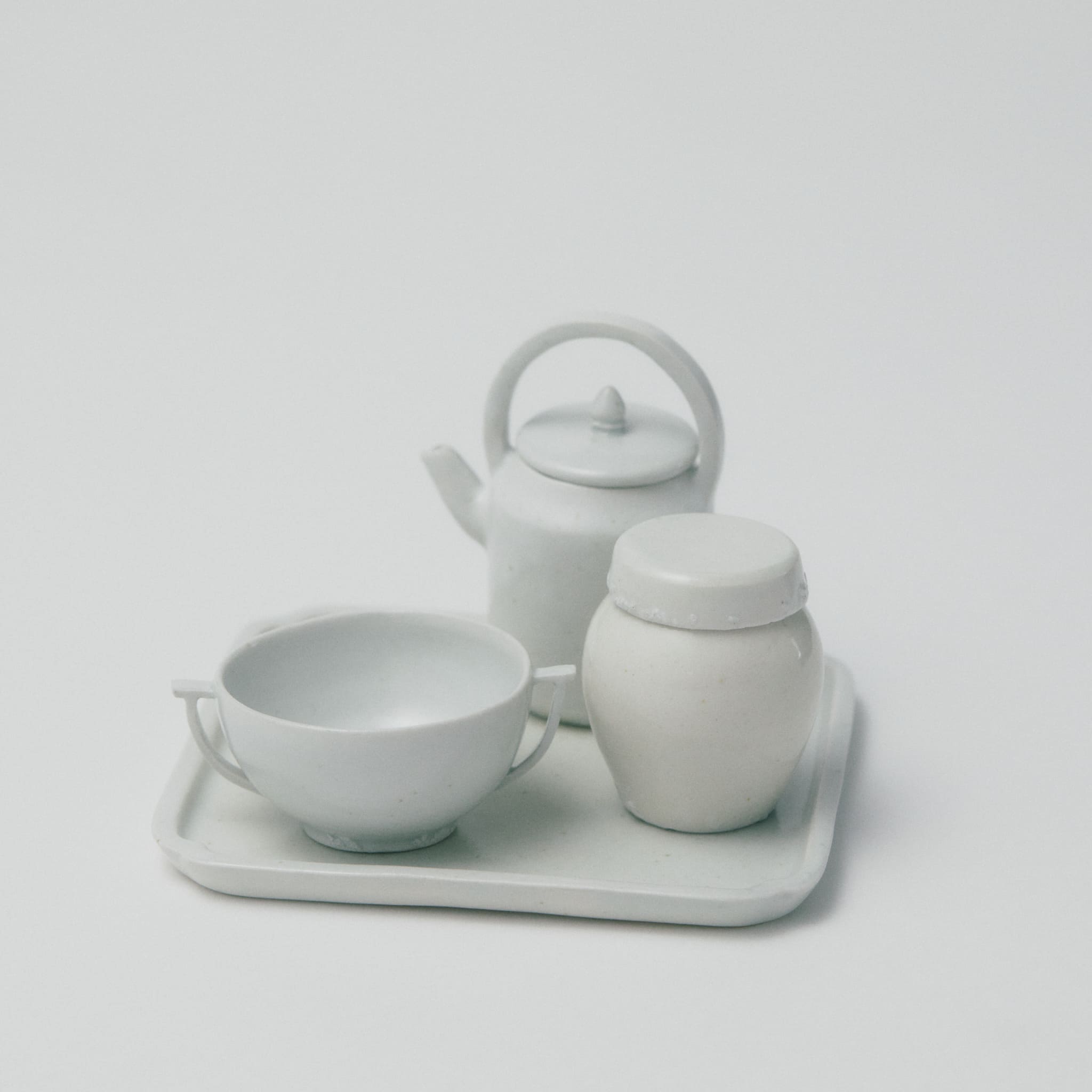 タナカシゲオ 白瓷ソバン角小皿