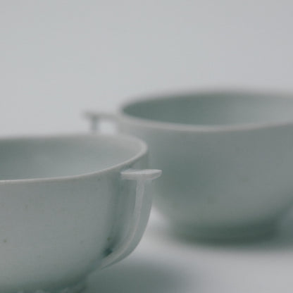 タナカシゲオ 白瓷耳盃