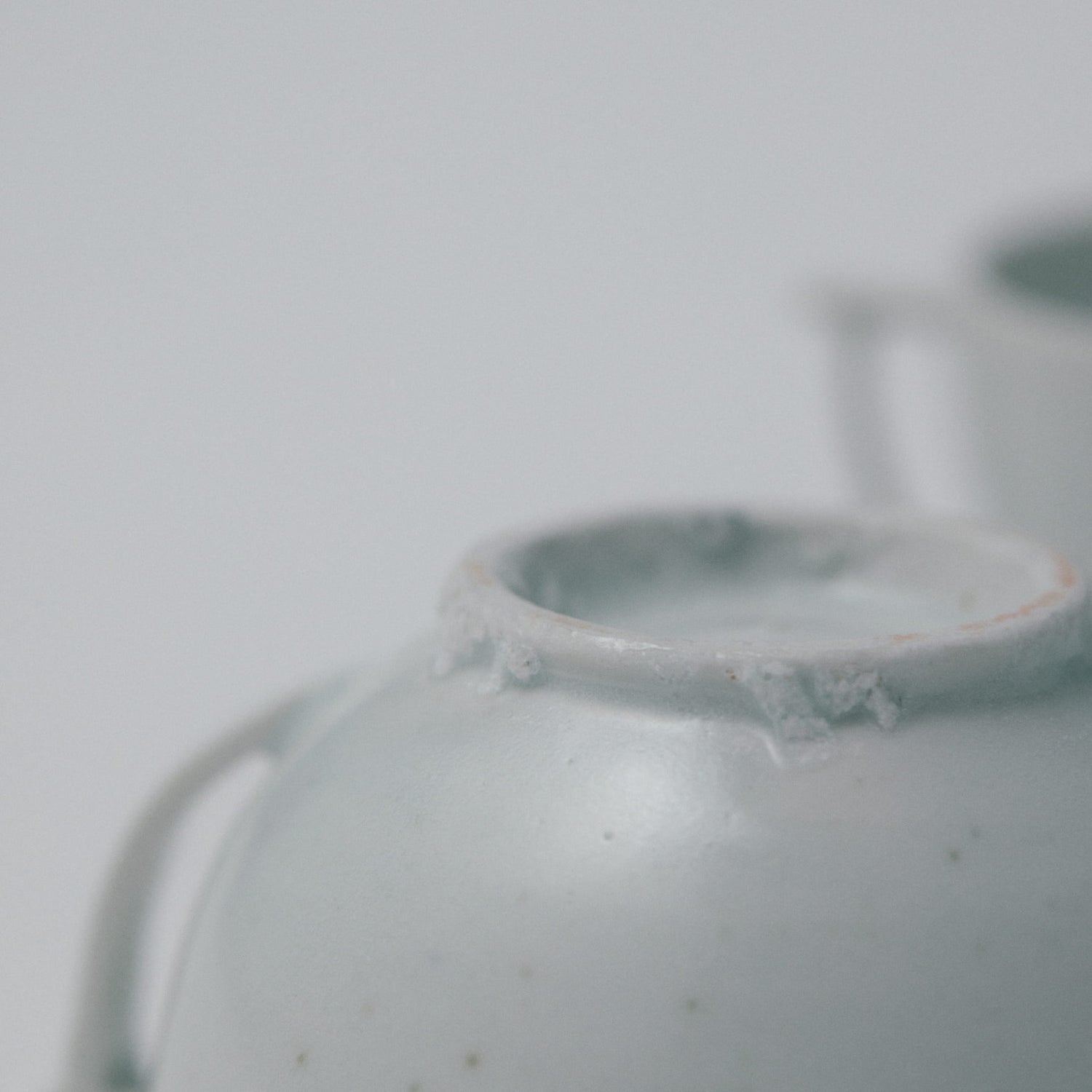 タナカシゲオ 白瓷耳盃