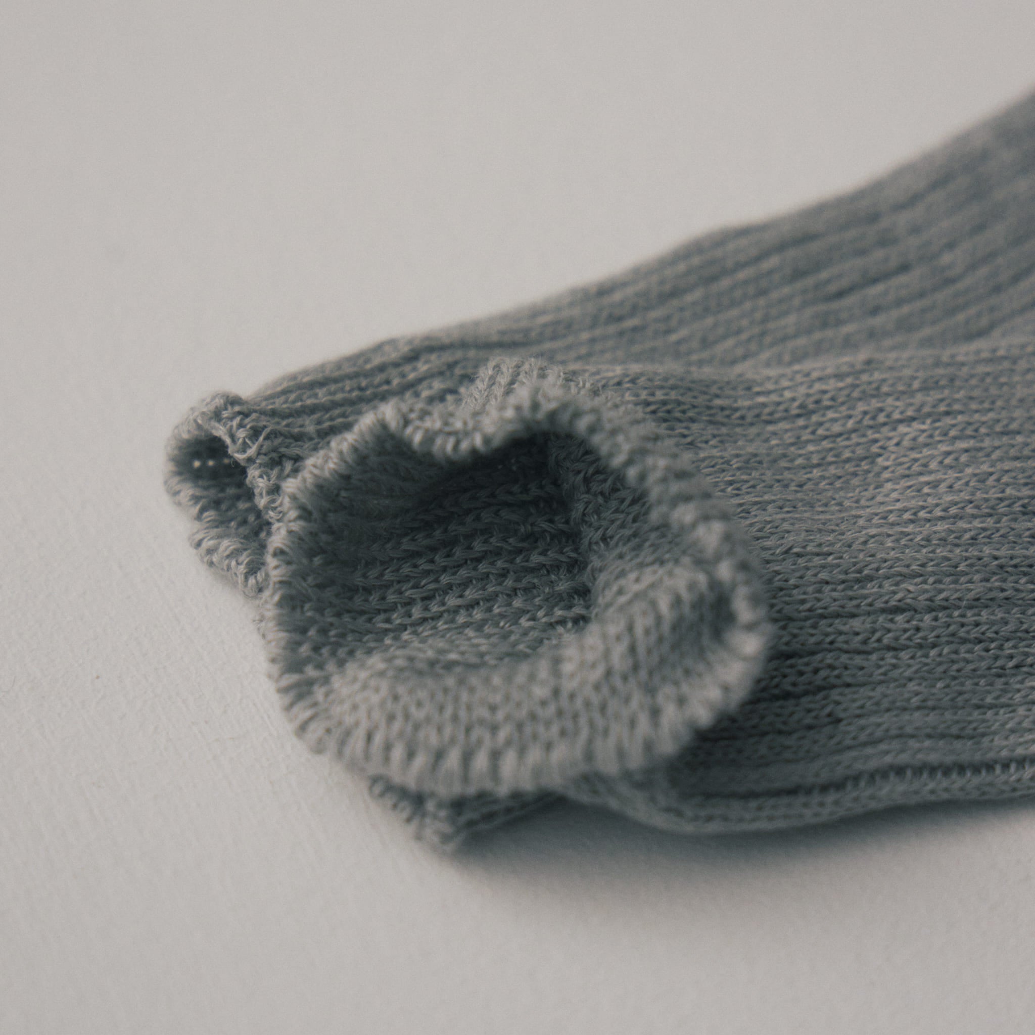 リネンミドルゲージリブソックス