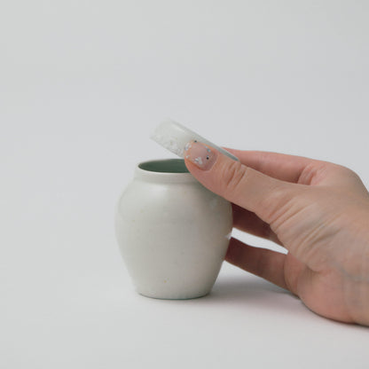 タナカシゲオ 白瓷茶入