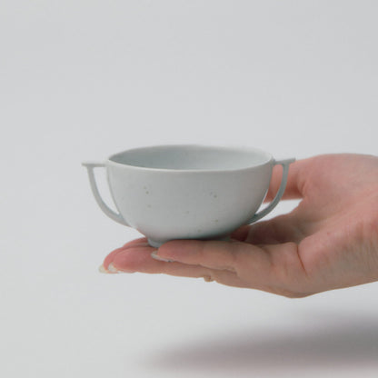 タナカシゲオ 白瓷耳盃