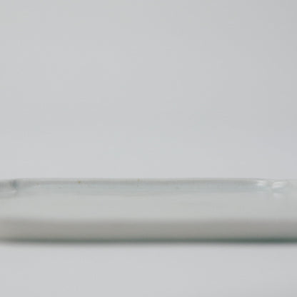 タナカシゲオ 白瓷ソバン角小皿