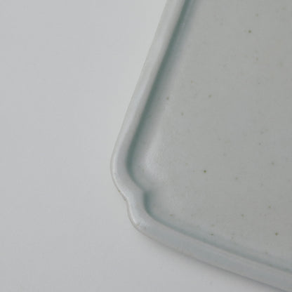 タナカシゲオ 白瓷ソバン角小皿