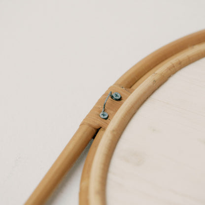 ラタンのリーフミラー