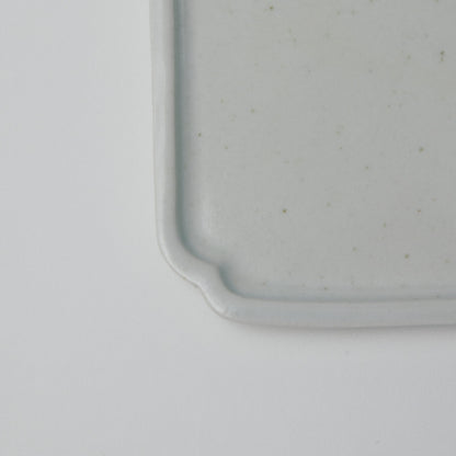 タナカシゲオ 白瓷ソバン角小皿