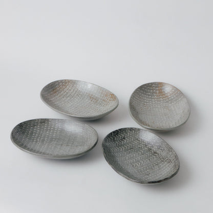 柴山香織 象嵌 楕円鉢皿（大）