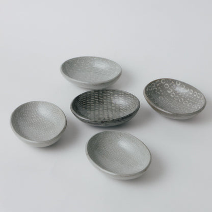 柴山香織 象嵌 楕円鉢皿（中）