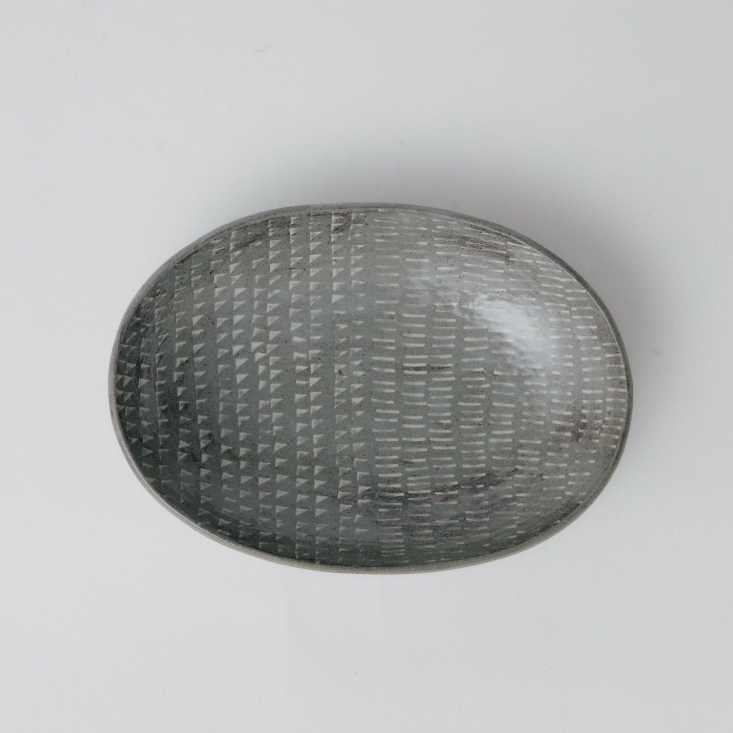 柴山香織 象嵌 楕円鉢皿（大）