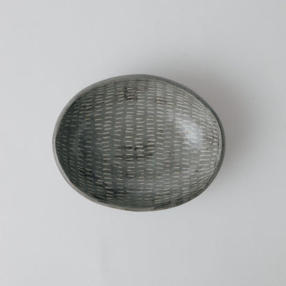 柴山香織 象嵌 楕円鉢皿（中）