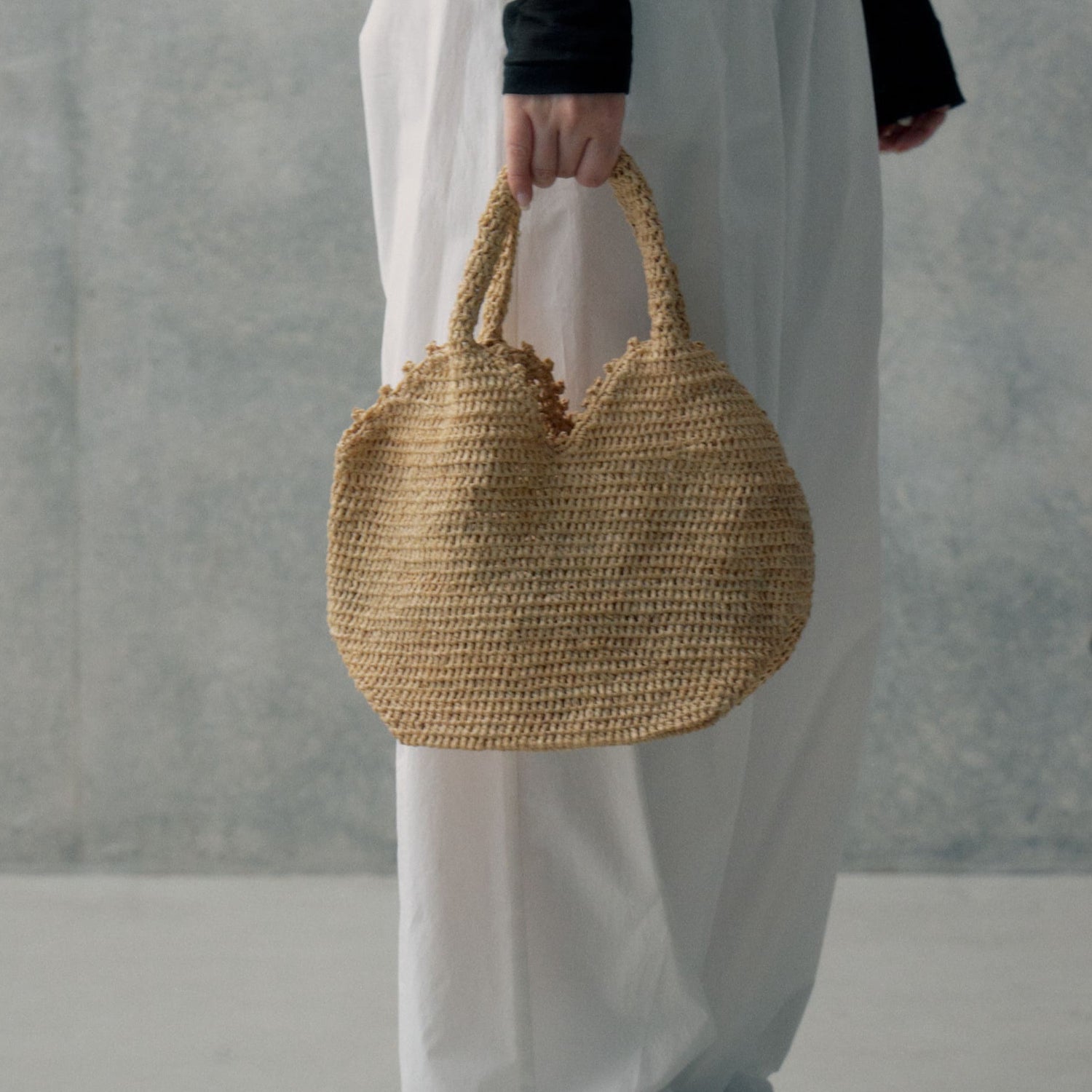 ラフィアクロッシェバッグ ミニ