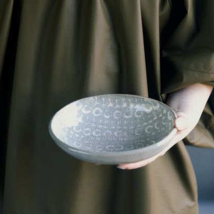 柴山香織 象嵌 楕円鉢皿（中）