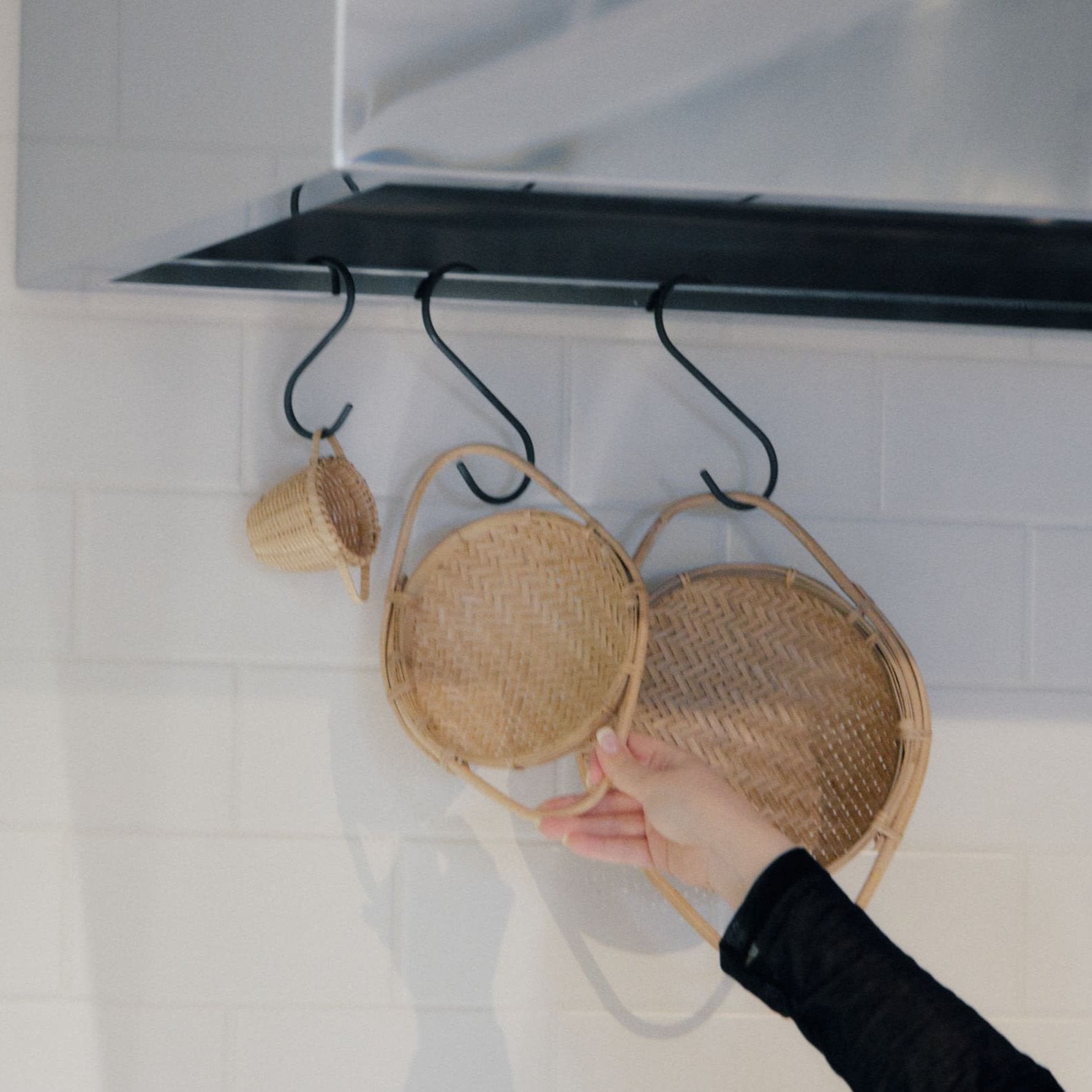 ハンドルつき竹ザル（2個セット）