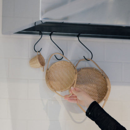 ハンドルつき竹ザル（2個セット）