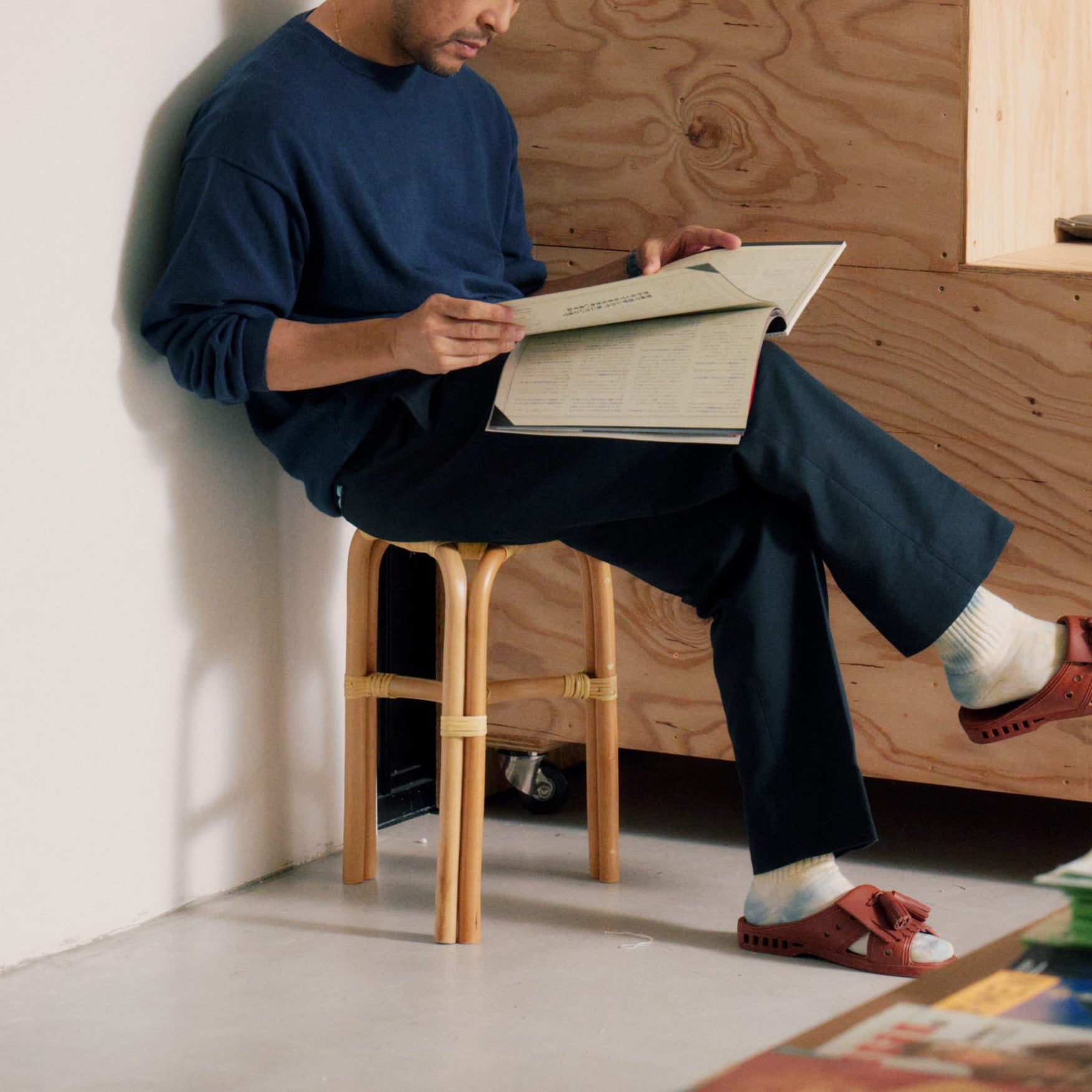 ラタン三角スツール – JINNAN HOUSE