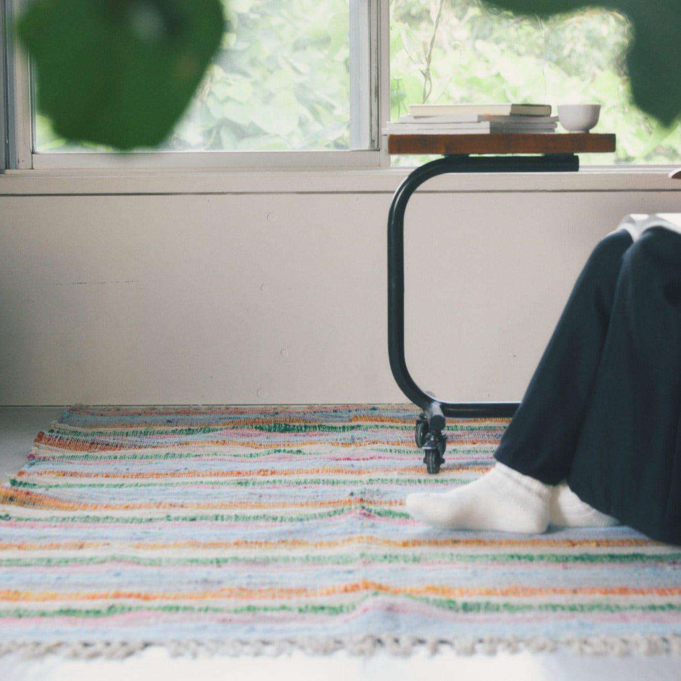 COTTON SILK MIX CHINDI RUG