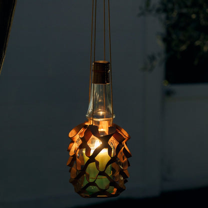 ガラスのキャンドルポッド（キャンドル付）