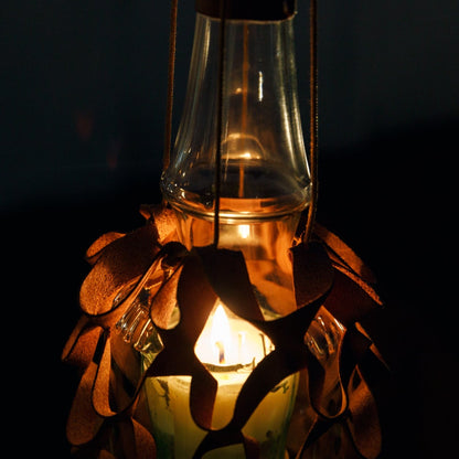 ガラスのキャンドルポッド（キャンドル付）