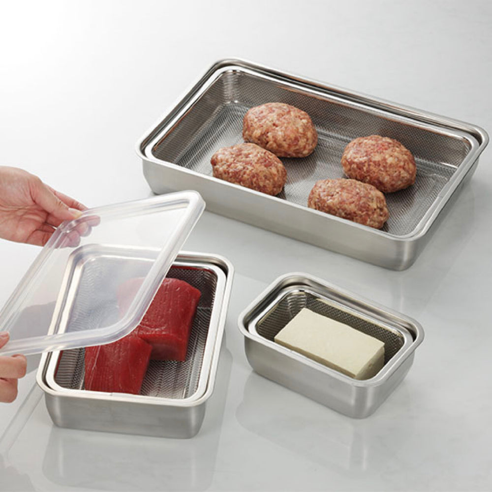 システムバット&amp;下ごしらえ角ザル セット