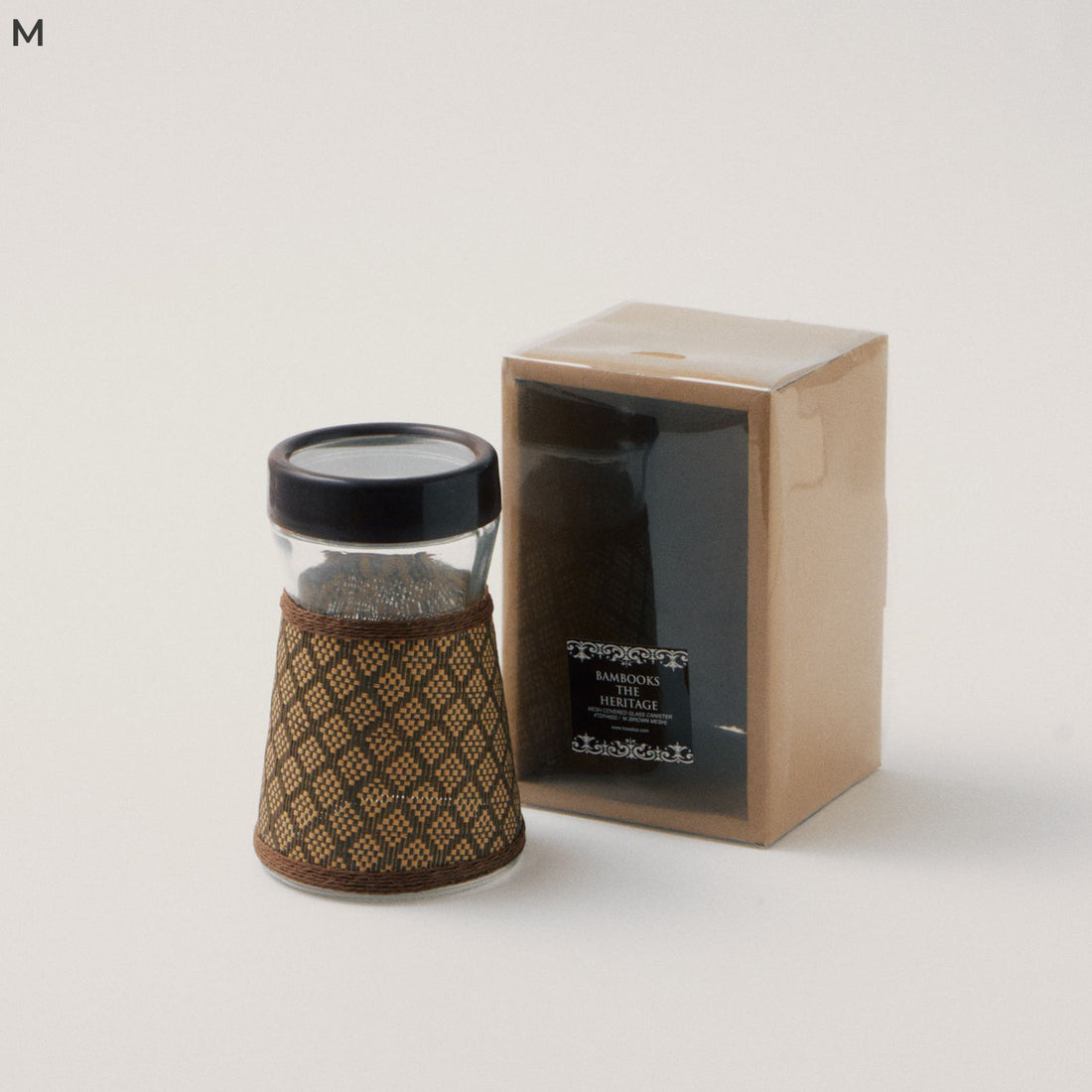 メッシュのガラスキャニスター