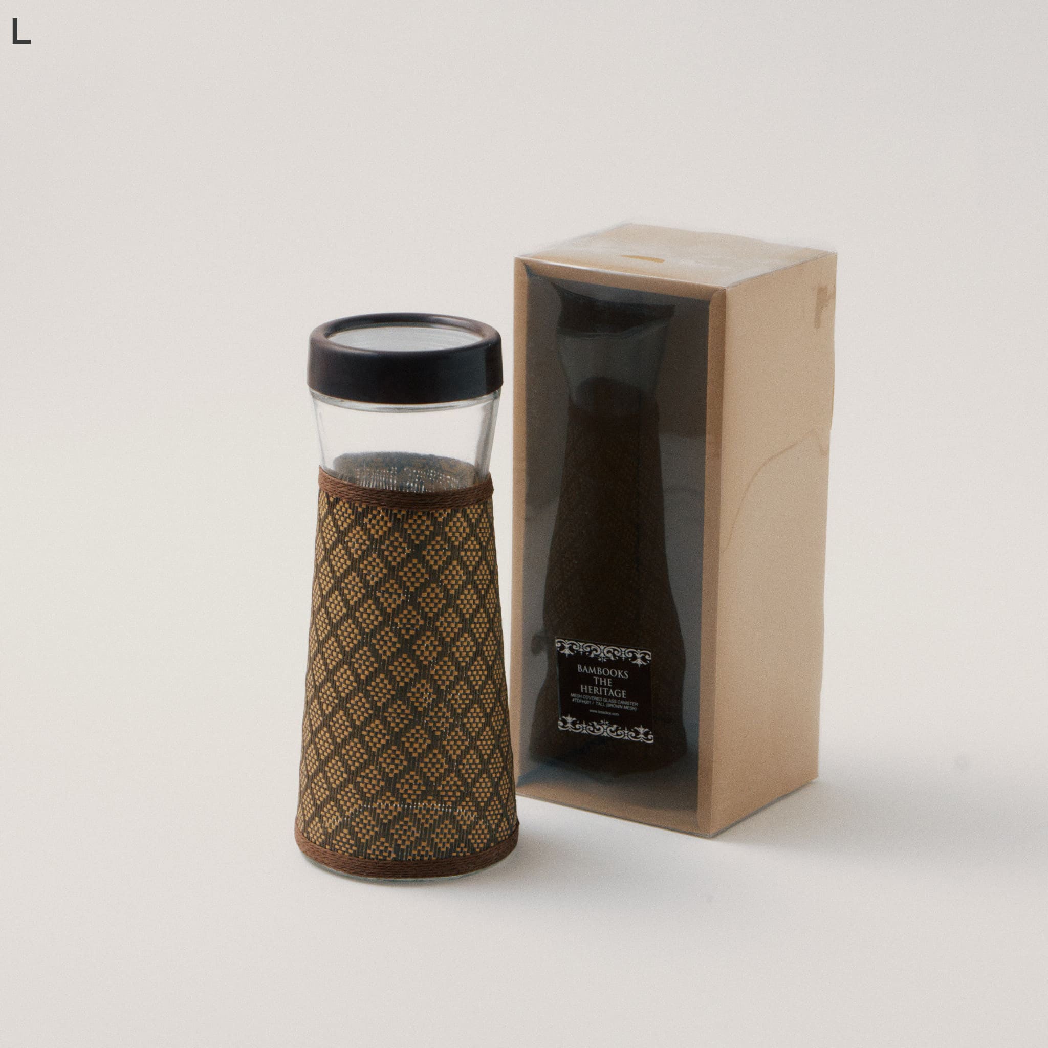 メッシュのガラスキャニスター