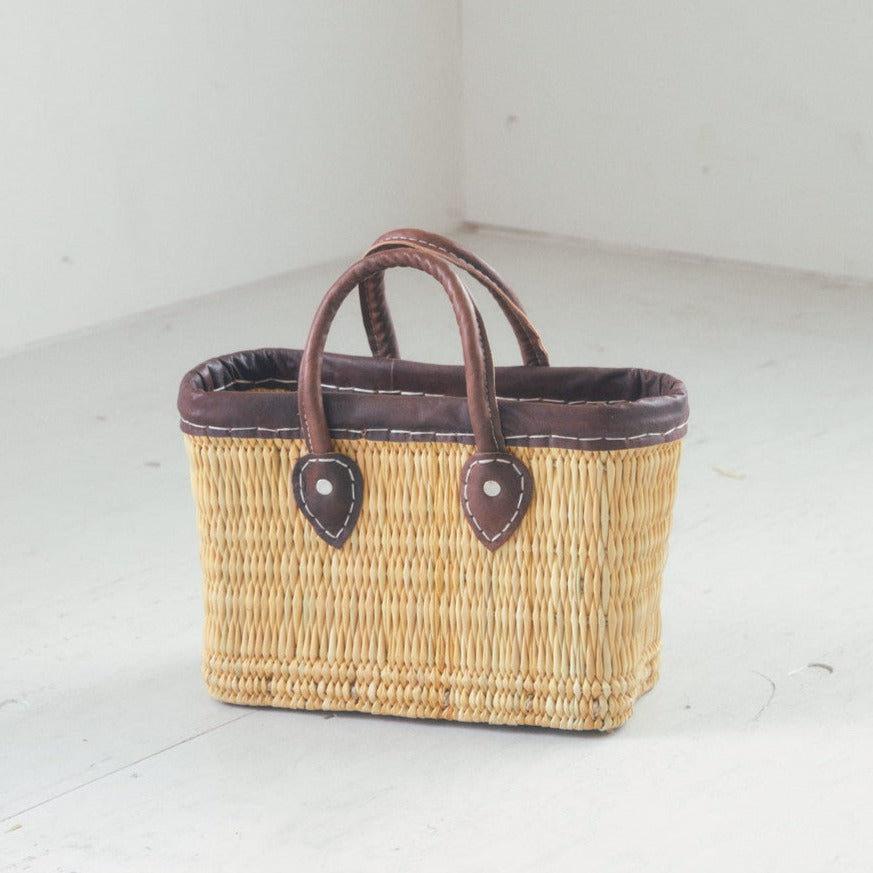 革べりストローカゴバッグ