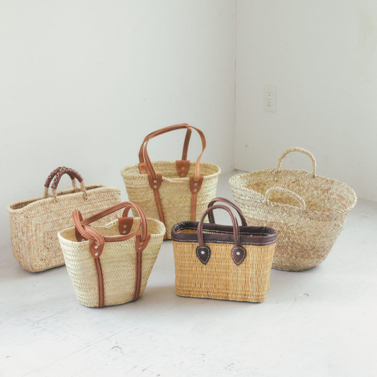 革べりストローカゴバッグ