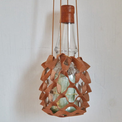 ガラスのキャンドルポッド（キャンドル付）