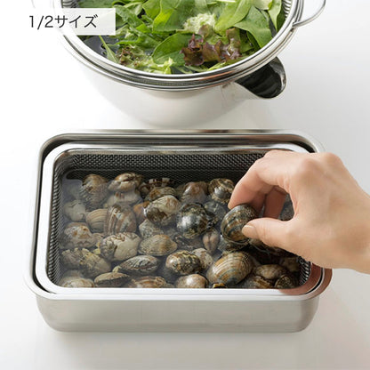 システムバット&amp;下ごしらえ角ザル セット