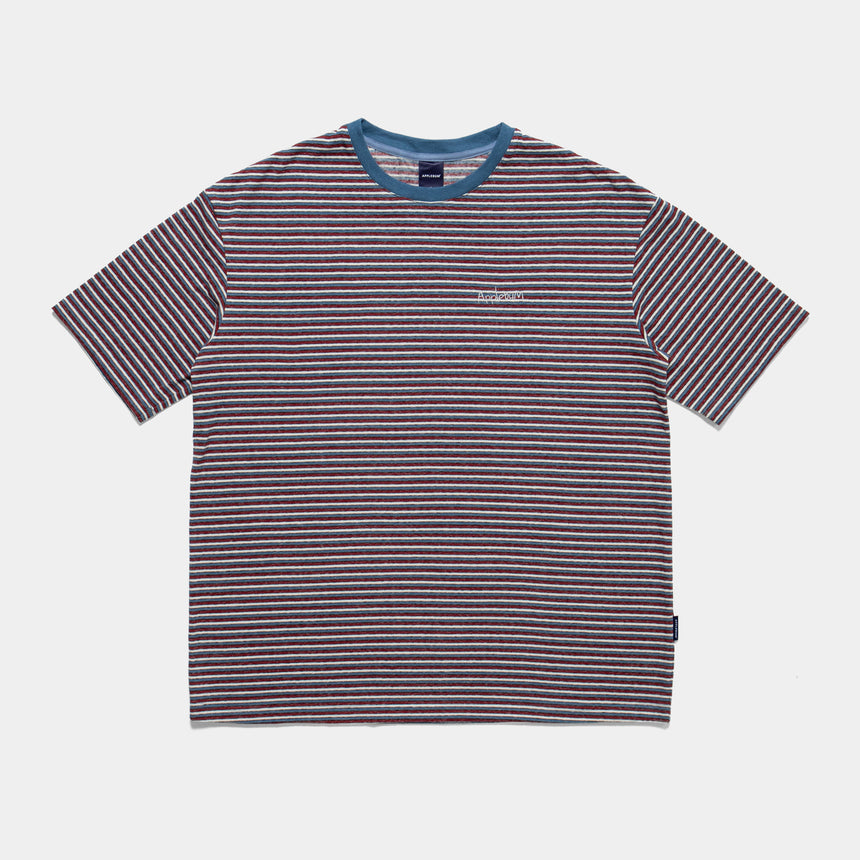 ”ApplebuM” Border T-shirt 7.5oz[Blue/Red]