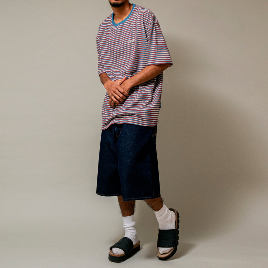 ”ApplebuM” Border T-shirt 7.5oz[Blue/Red]